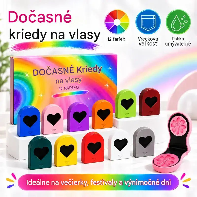 🌈🪮Kompaktná púdrová farba na vlasy s 12 odtieňmi pre rýchle farbenie