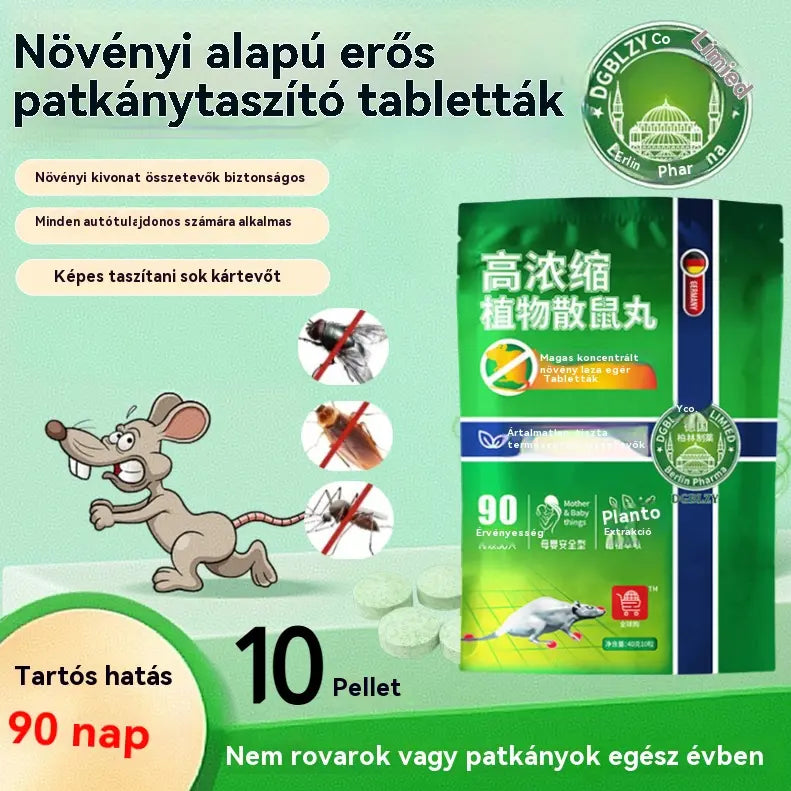 【5 tasak (50 kapszula)】【Szuper alacsony ár - 🔥 Utolsó három nap】 Hatékony patkány- és rovarirtó tabletták jégkristályvirágokkal.