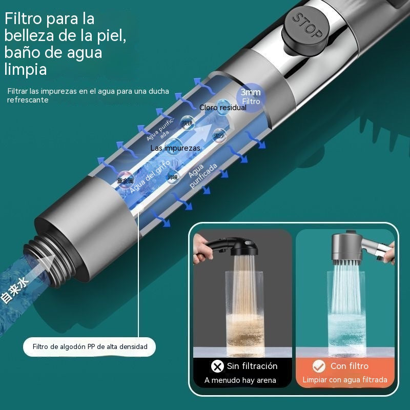 🚿🔥Cabezal de ducha de alta presión y masaje 6 en 1