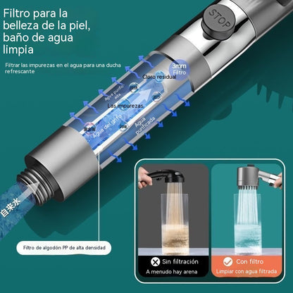 🚿🔥Cabezal de ducha de alta presión y masaje 6 en 1