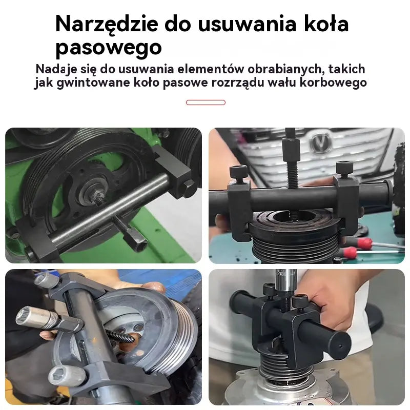 🚗Ściągacz gwintów koła pasowego wału korbowego w samochodzie, narzędzie do demontażu koła zamachowego silnika