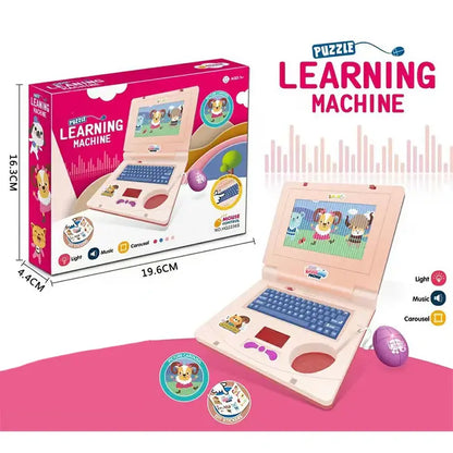 🧸 Interaktív szimulációs játék laptop – Fények, hangok és tanulójátékok – Játékosan fejleszti a gyermekek kreativitását és motoros készségeit 🎵