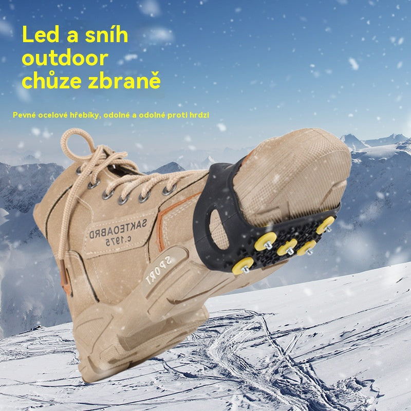👴🚶🏔️❄️Αγοράστε 2, πάρτε 2 δωρεάν🔥Αντιολισθητική λαβή με πέντε δόντια και αόρατα κραμπόν, απαραίτητη για υπαίθριες δραστηριότητες.