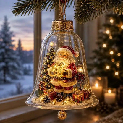 ✨🎄 Megvilágított karácsonyi díszek – Ragyogó mini karácsonyi jelenet
