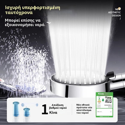 🔥Προσφορά περιορισμένης διάρκειας💦🚿 Κεφαλή ντους υψηλής πίεσης 6 λειτουργιών Κεφαλή ντους θερμοσίφωνα μπάνιου