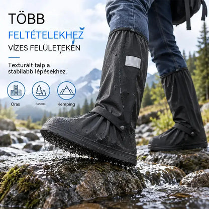 ☔ Tökéletes esővédelem! Magas szárú, vízálló cipővédők (40 cm magasak)! Vastagított, csúszásgátló talp · Tartós PVC anyag!