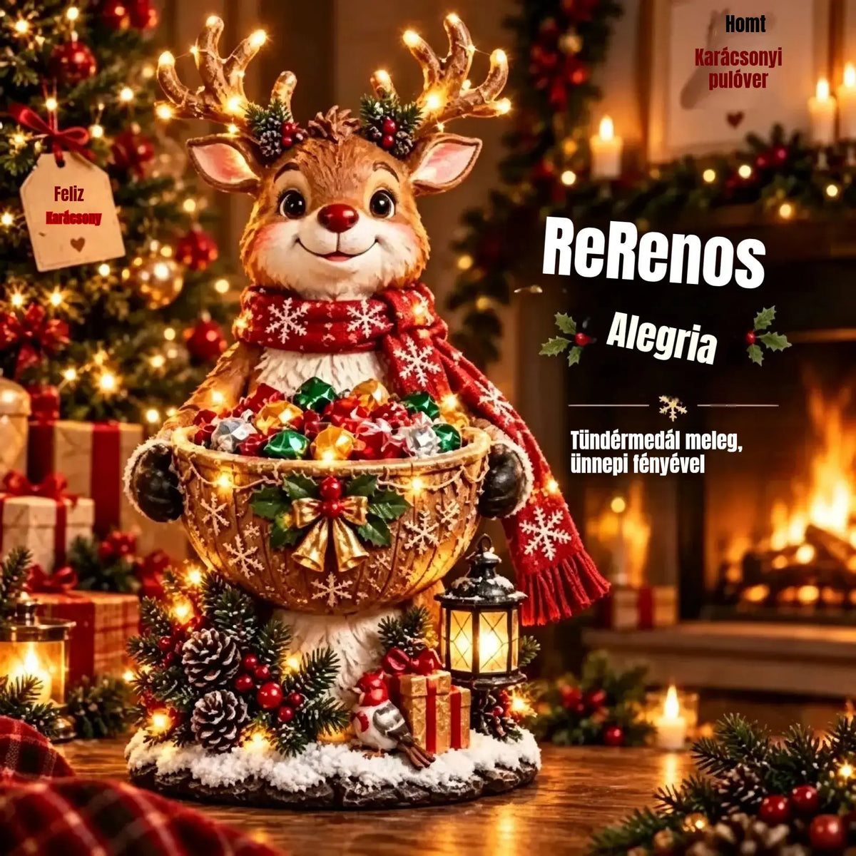 🎄 Karácsonyi ajánlatok! ✨ Karácsonyi fényfüzérek és édességtálak: 5-féle karácsonyi mintával.