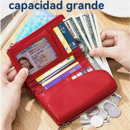 ⏰Cartera unisex Pebble de piel auténtica con protección RFID🔥