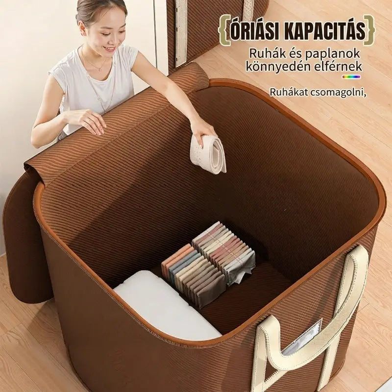 【3 darab - Extra nagy 50*40*50】Extra nagy kapacitású költöztető tárolótáskák, szekrényként is használhatók