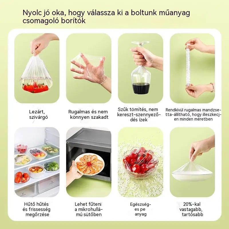 🥗✨ 450 darab = egy évre elegendő/9900 Forint | Rugalmas fedők tányérokhoz, tálakhoz és edényekhez