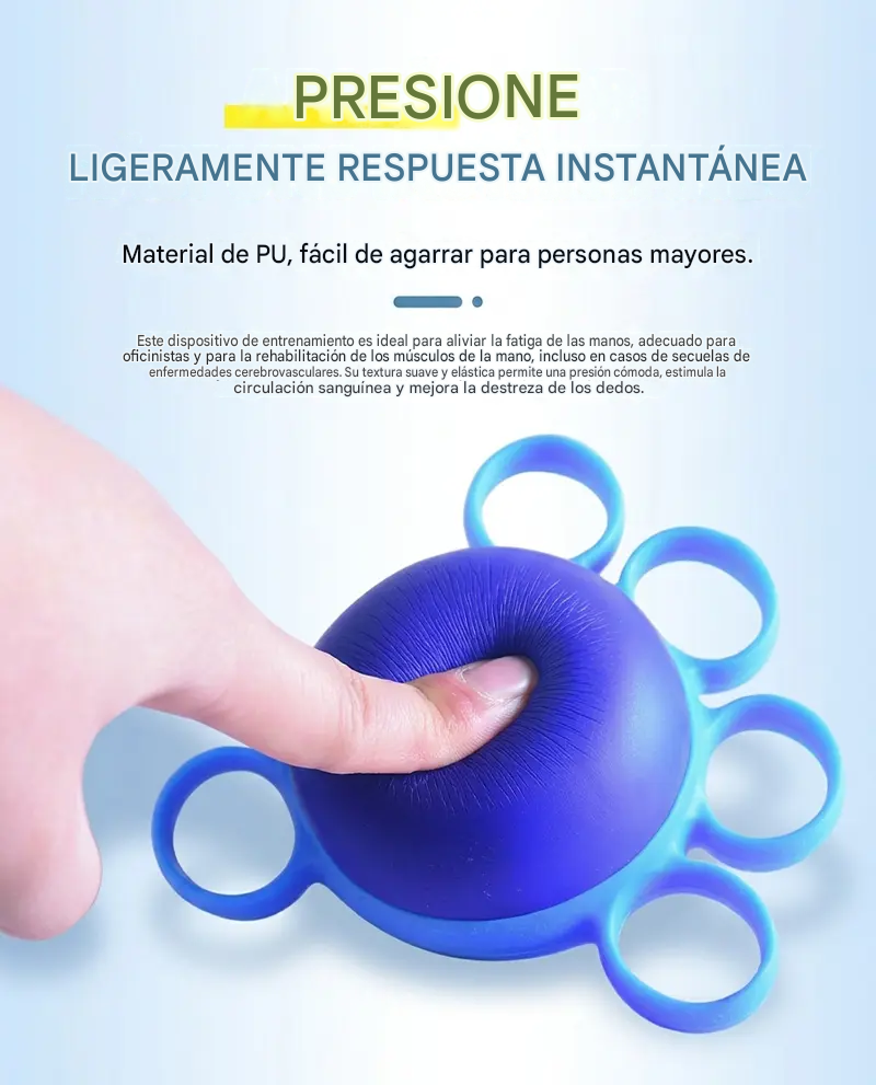 【2 por 24 euros】Pelota ortopédica para la recuperación de dedos y manos, con anillos de fijación, dispositivo de entrenamiento de fuerza y movilidad para personas mayores o con secuelas de un derrame cerebral.