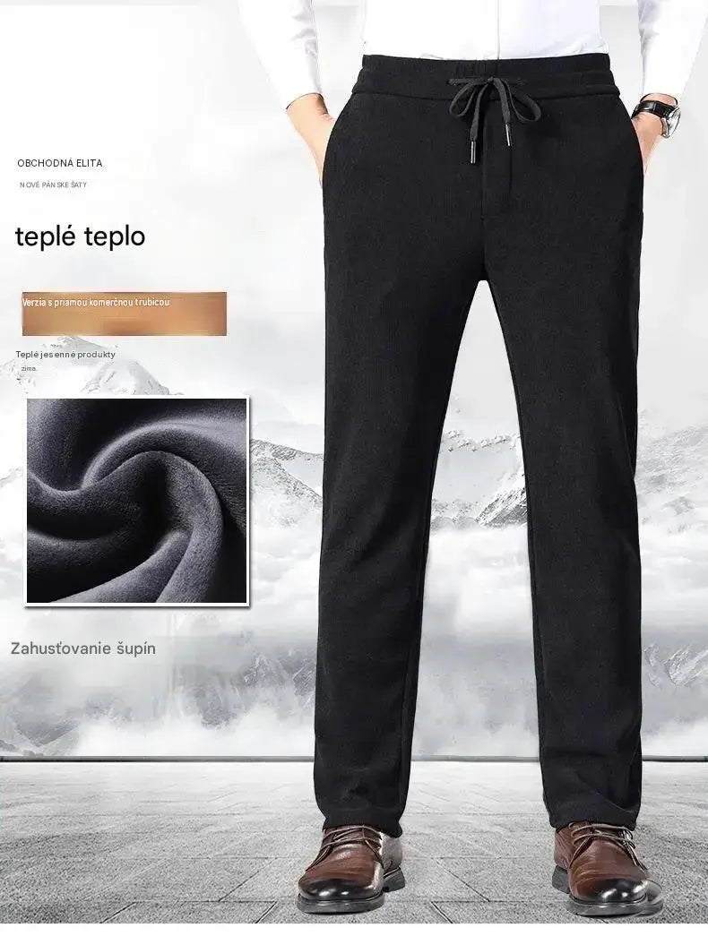 👖【L-5XL】Pánske jesenné/zimné zamatové tepláky, voľné nohavice na voľný čas