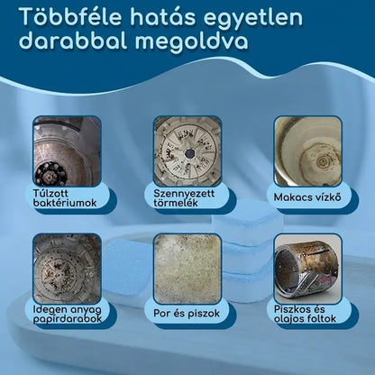 【💦Egyet fizet kettőt kap】✅Výkonné tablety na čištění bubnu pračky – dezinfikují a ničí bakterie