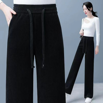👖【40-110KG】🔥【Kupite jedan, dobijte jedan gratis】✅Nove baršunaste ležerne hlače širokih nogavica, vrlo udobne za nošenje.
