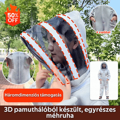 【M-2XL】🐝Méhecske mintás overál 3D pamuthálóból