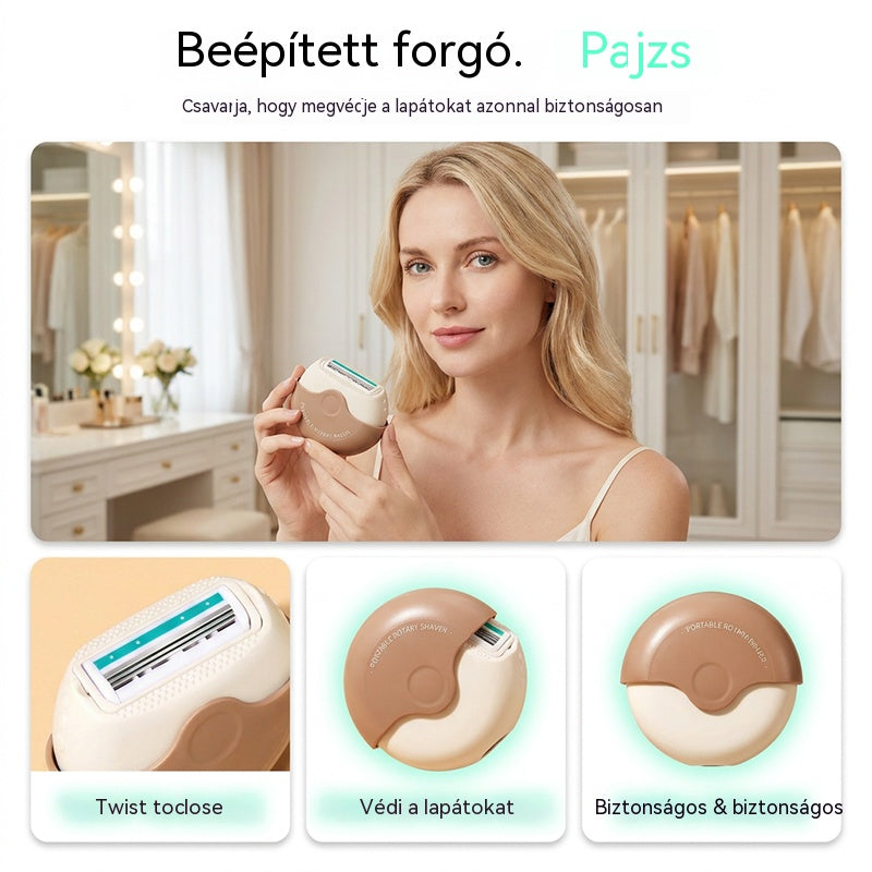 🔥Hordozható 3 rétegű szőrtelenítő forgó fedéllel