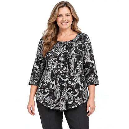 【1XL–5XL / 6 szín】Női plus size hosszú ujjú ing – Laza és kényelmes őszre és télre