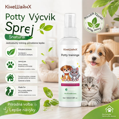 🐶🐱 Sprej na výcvik čistoty pro psy a kočky – podporuje výcvik čistoty ✨