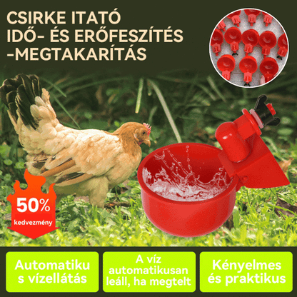 🔥🐔【10 darab】Automatikus baromfi itató, nincs szükség kézi etetésre