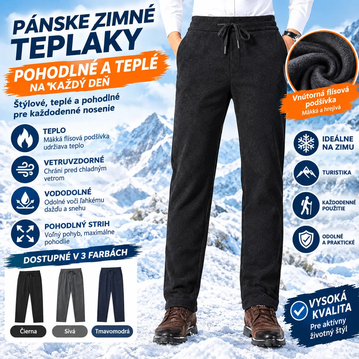 【M-5XL】 Pánske tepláky Jeseň Zima Velvet Plus Velvet Voľné ležérne nohavice