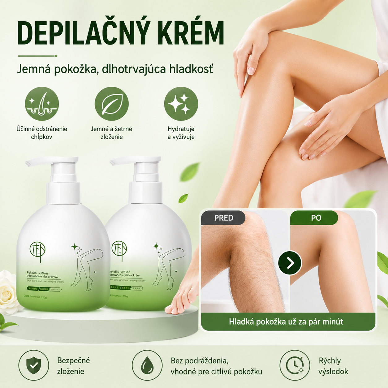 ✨Jemná ak pokožce šetrná sada pro odstraňování chloupků | Časově omezená nabídka🎁