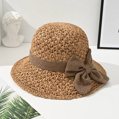 ☀️🎀Eleganten francoski klobuk s pentljo: zaščita pred soncem in senca.