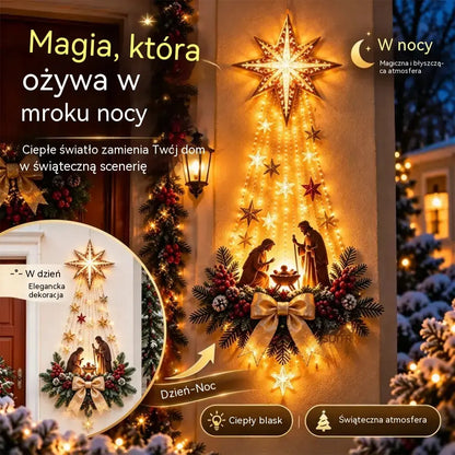 ✨🕯️ Podświetlana szopka ścienna | Szopka z oświetleniem LED | Świąteczna dekoracja domu 🏠