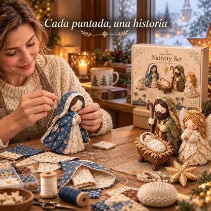 🧵✨ Saját készítésű patchwork betlehem varrókészlet, karácsonyi kézműves készlet, kézzel készített dísz dekorációhoz és ajándékhoz 🎄🎁