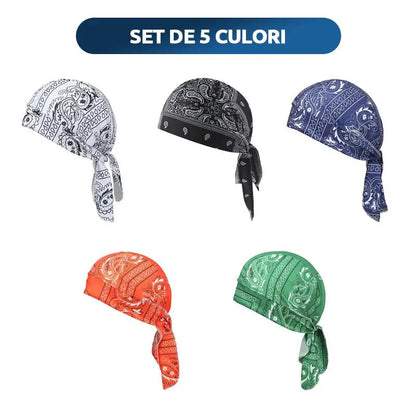 🏝【Értékes 5 darabos szett】Elegáns retró stílusú sapka/fejkendő, légáteresztő selyem anyagból.