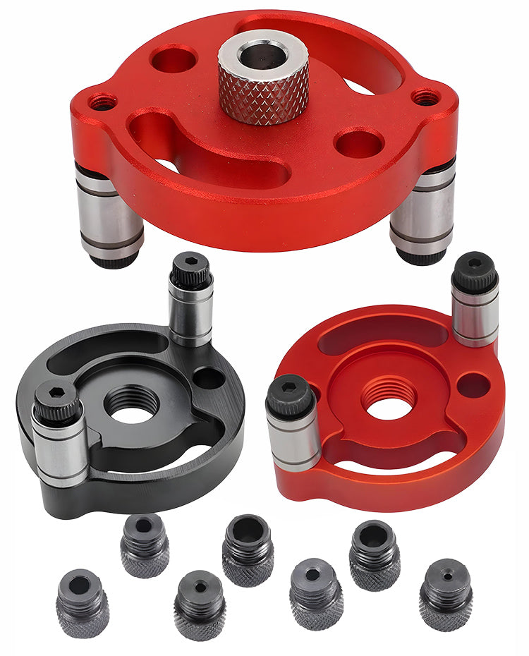 🔧🪵Juego de guías autocentrantes de aluminio para taladrado preciso en carpintería, tamaños de 3 a 10 mm ✨