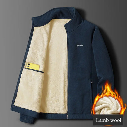 【30% OFF】【M-5XL】 Új őszi és téli férfi őszi és téli vastagított sherpa kabát