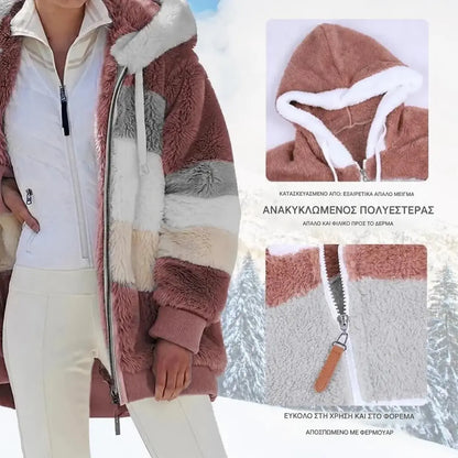 🔥 Poslední den – sleva 50 % ❄️【S–5XL】Nový dámský teplý kabát 2026 s hustou plyšovou podšívkou a designem v kombinaci barev ✅ Možnost platby na dobírku