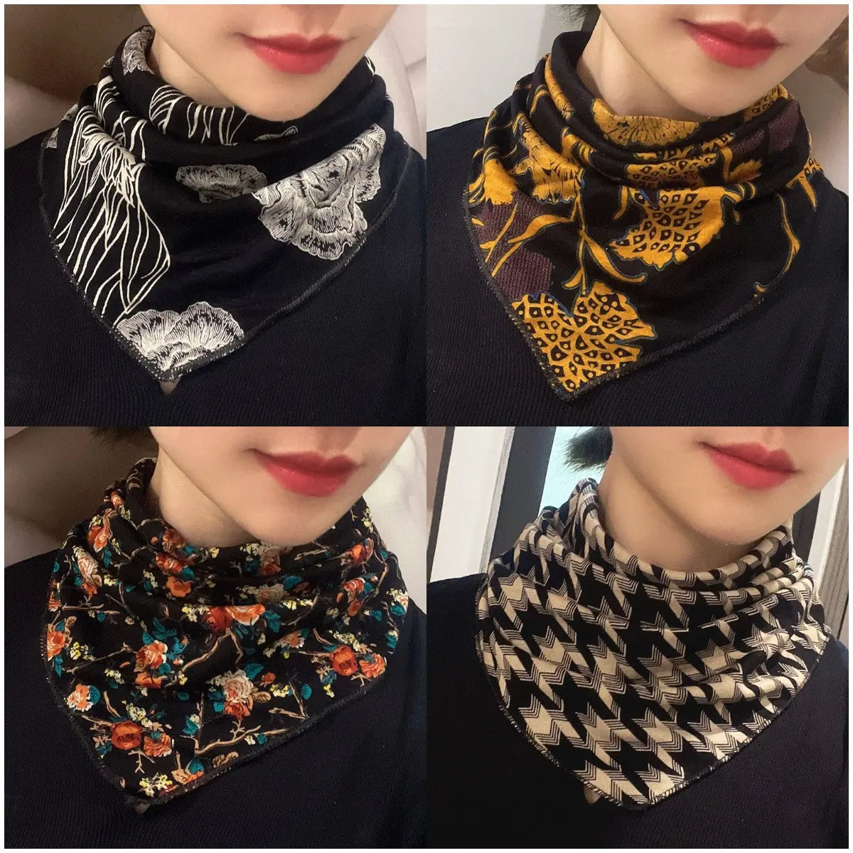 💟【4/8-dielna sada】Štýlová a univerzálna trojuholníková šatka na jeseň – mäkký materiál, ideálna na chladnejšie rána aj jesenné prechádzky! 🍂