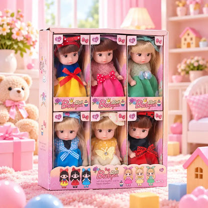 👸 Mini gyűjthető babakészlet lányoknak · Hosszú haj és mozgatható ízületek · Hercegnős és Alkalmi sorozat · Tökéletes ajándék!