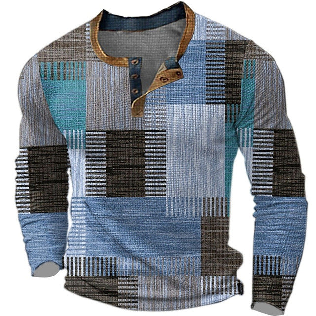 🔥🔥Nova moška polo majica z dolgimi rokavi in velikim tiskom【S-4XL】