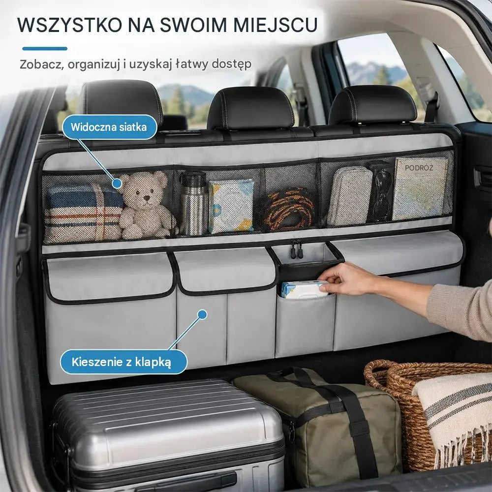 Wiszący organizer do bagażnika – zwolnij miejsce na podłodze bagażnika i zachowaj porządek!