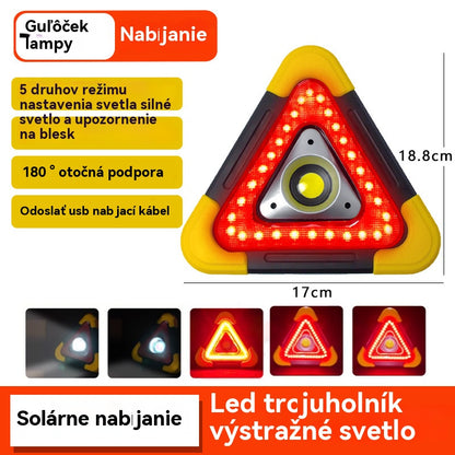 🔥Nuevo producto 2026🔥 Luz de advertencia triangular solar de emergencia tres en uno