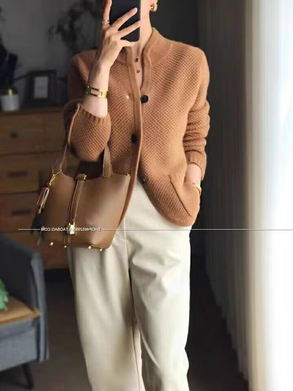【S-2XL】Divatos retro kasmír francia kardigán
