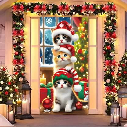 🎄 Venta anticipada de Navidad: 🎅50 % de descuento en adornos navideños para puertas🎅