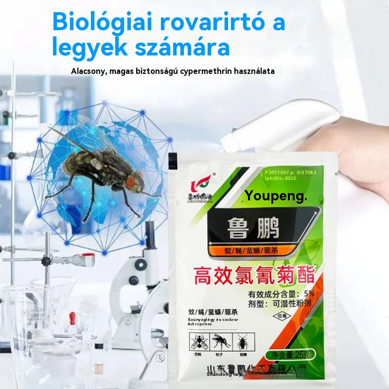 🦟【5 zsák】A leghatékonyabb, nagy hatékonyságú cipermetrin por állagú rovarirtó, gazdaságokban/otthonokban/kültéren is használható