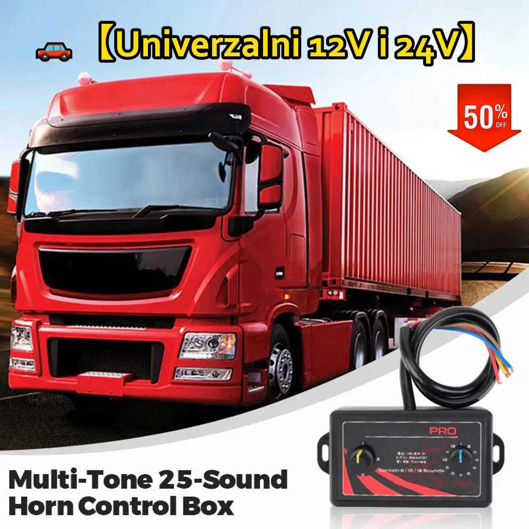 🔥【45% OFF】🚗【Univerzalni 12V i 24V】Upravljačka kutija za zvučnike s 25 glasova i više glasova