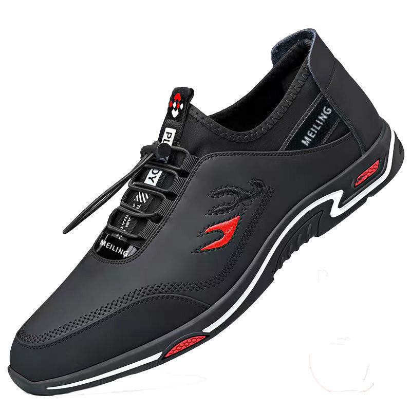 👞Moški poslovni čevlji za prosti čas iz zračnega usnja ✅ brez vonja ✅ mehak usnjen podplat ✅ modni in vsestranski
