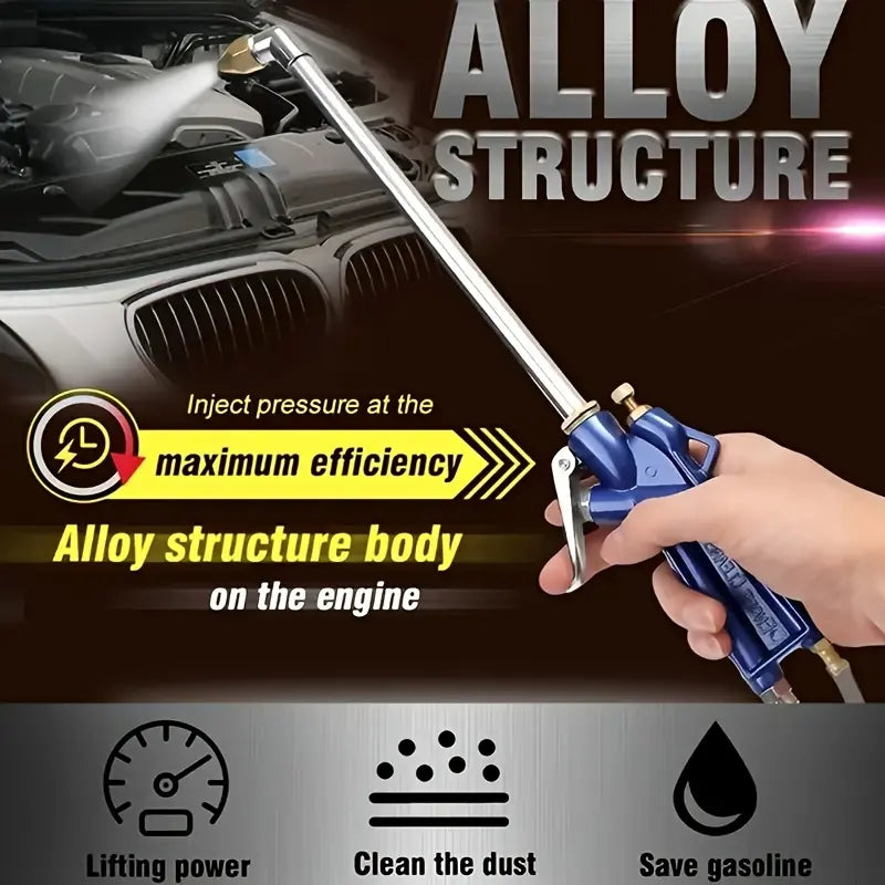 🚗💦 Pneumatická čisticí pistole 2 v 1 – Výkonný vzduch a tlaková voda pro hloubkové čištění 🔥