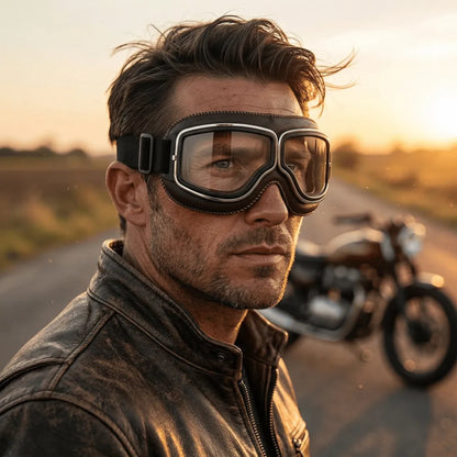 🕶️ Retro motocyklové okuliare OTG (možno nosiť cez okuliare)