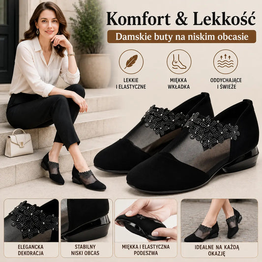 😍1 para 119 zł.✨【35-41】🏆 nowe damskie buty na koturnie z wydrążoną siateczką i miękkim spodem