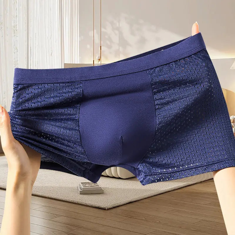 【🔥Hot Sale】Férfi kényelmes, légáteresztő hálós boxeralsó