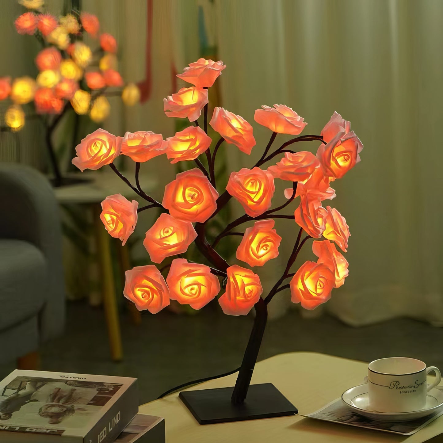 🔥Последен ден 49% отстъпка - лампа Forever Rose Tree