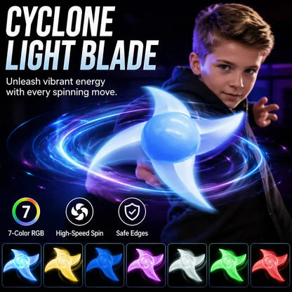 🌀Világító játék spirál fénykard – LED spirális kialakítás, forgatható✅