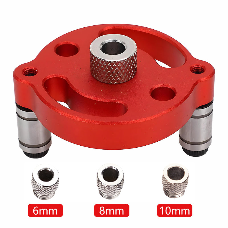 🔧🪵Juego de guías autocentrantes de aluminio para taladrado preciso en carpintería, tamaños de 3 a 10 mm ✨