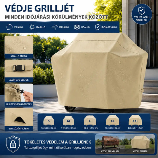 💦 Rendkívül vízálló BBQ grillhuzat - Tökéletes védelem a grillsütőidnek! 🔥